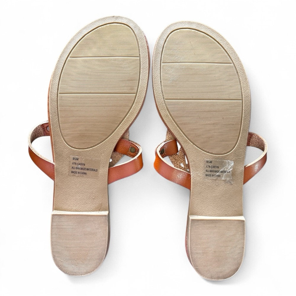 Vintage 7 Eight  Women’s Tan Sandals Size 9.5 - Picture 2 of 2